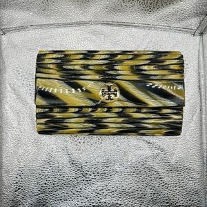 Tory Burch Resin Clutch Animal Print Height: 4.75" Width: 10" Depth: 1.5"
